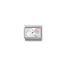 Load image into Gallery viewer, COMPOSABLE CLASSIC LINK 330204/19 EASTER BUNNY IN ENAMEL &amp; 925 SILVER
