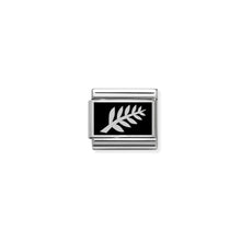 Load image into Gallery viewer, COMPOSABLE CLASSIC LINK 330206/13 NZ SILVER FERN IN ENAMEL &amp; 925 SILVER

