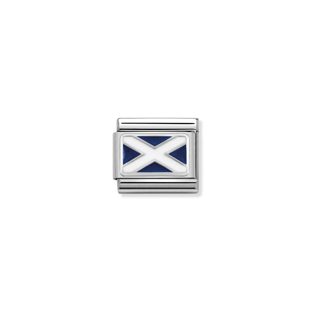COMPOSABLE CLASSIC LINK 330207/01 SCOTLAND IN ENAMEL & 925 SILVER