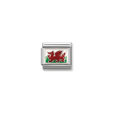 Load image into Gallery viewer, COMPOSABLE CLASSIC LINK 330207/02 WALES IN ENAMEL &amp; 925 SILVER

