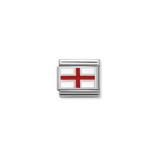 Load image into Gallery viewer, COMPOSABLE CLASSIC LINK 330207/03 ENGLAND IN ENAMEL &amp; 925 SILVER
