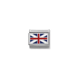COMPOSABLE CLASSIC LINK 330207/04 GREAT BRITAIN IN ENAMEL & 925 SILVER