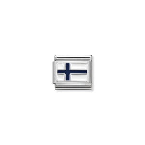 COMPOSABLE CLASSIC LINK 330207/10 FINLAND IN ENAMEL & 925 SILVER