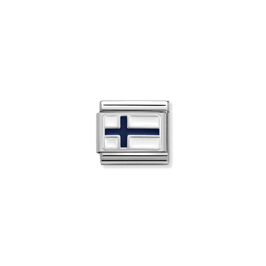 COMPOSABLE CLASSIC LINK 330207/10 FINLAND IN ENAMEL & 925 SILVER