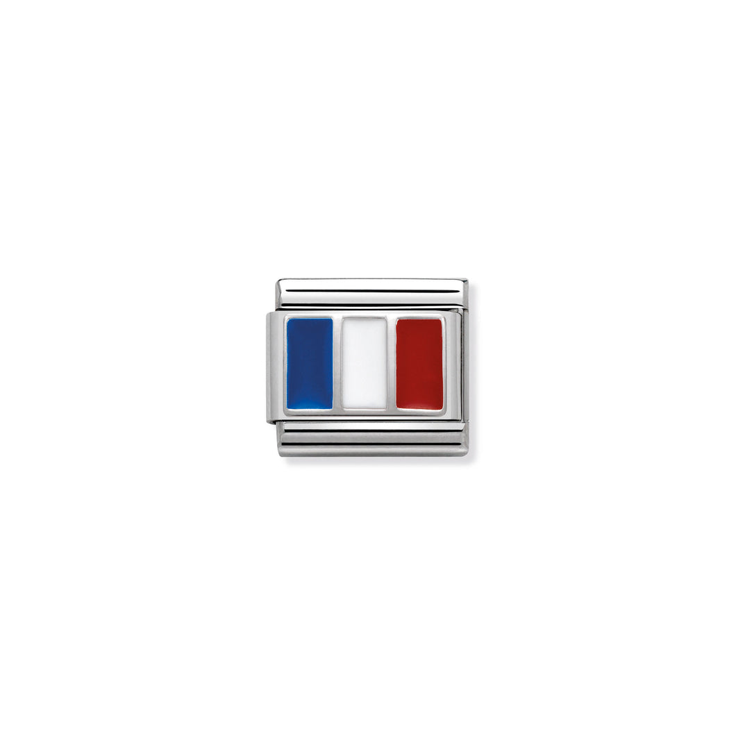 COMPOSABLE CLASSIC LINK 330207/12 FRANCE IN ENAMEL & 925 SILVER