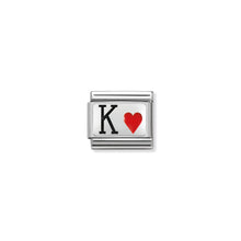 Load image into Gallery viewer, COMPOSABLE CLASSIC LINK 330208/28 KING OF HEARTS IN ENAMEL &amp; 925 SILVER
