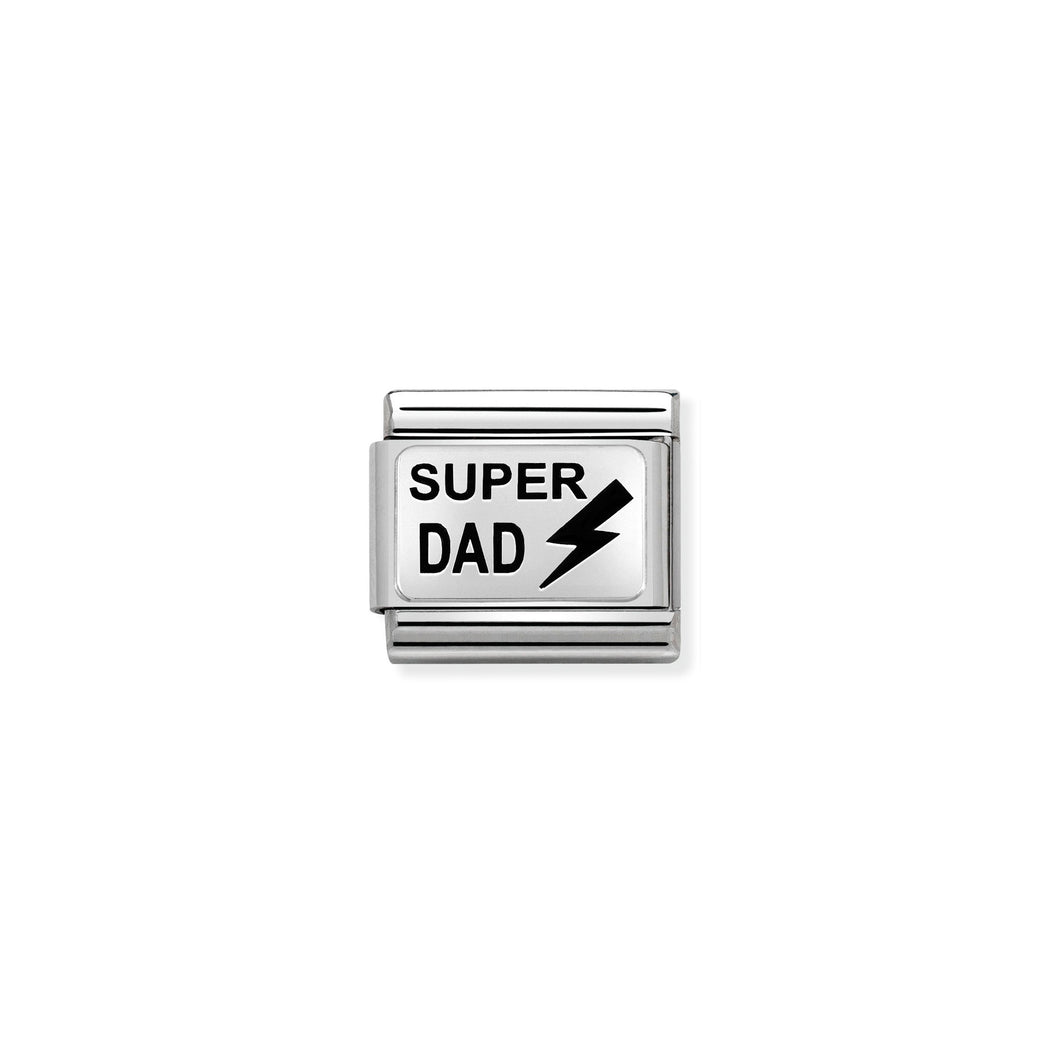 COMPOSABLE CLASSIC LINK 330208/32 SUPER DAD IN ENAMEL & 925 SILVER