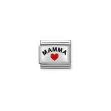 Load image into Gallery viewer, COMPOSABLE CLASSIC LINK 330208/34 MAMMA WITH HEART IN ENAMEL &amp; 925 SILVER
