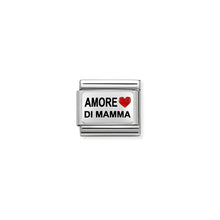 Load image into Gallery viewer, COMPOSABLE CLASSIC LINK 330208/35 AMORE DI MAMMA WITH HEART IN ENAMEL &amp; 925 SILVER
