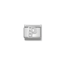 Load image into Gallery viewer, COMPOSABLE CLASSIC LINK 330301/16 LETTER P WITH CZ IN 925 SILVER
