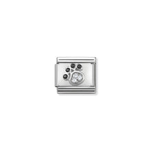 Load image into Gallery viewer, COMPOSABLE CLASSIC LINK 330304/14 PAW PRINT WITH CZ IN 925 SILVER
