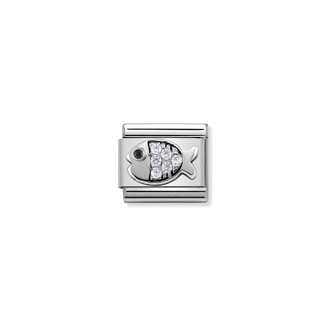 COMPOSABLE CLASSIC LINK 330304/28 FISH WITH CZ IN 925 SILVER