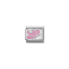 Load image into Gallery viewer, COMPOSABLE CLASSIC LINK 330305/07 PINK BUTTERFLY WITH CZ &amp; ENAMEL IN 925 SILVER
