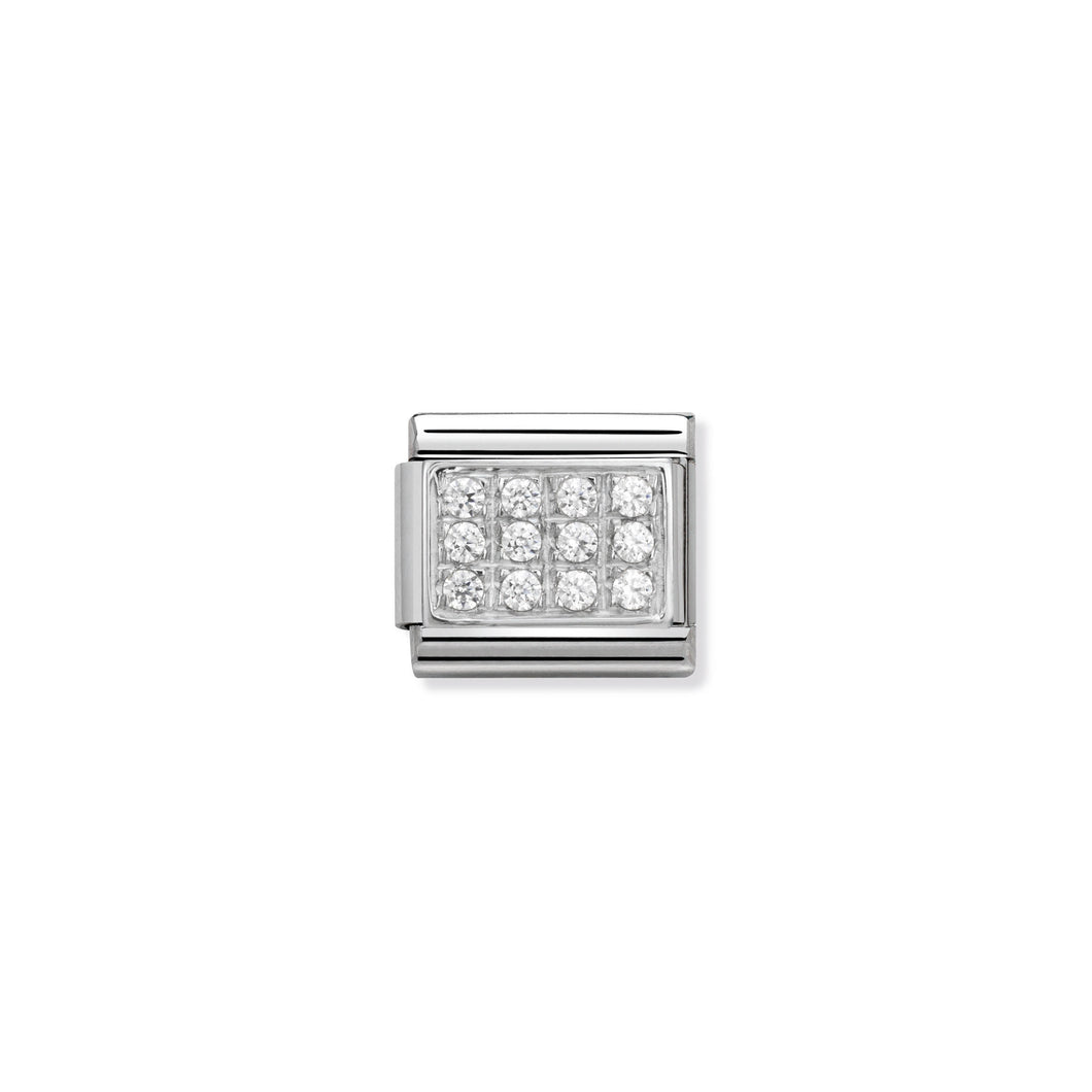 COMPOSABLE CLASSIC LINK 330307/01 PAVÉ WITH WHITE CZ IN 925 SILVER