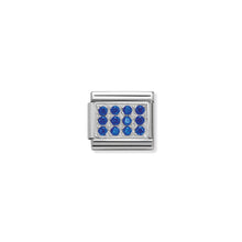 Load image into Gallery viewer, COMPOSABLE CLASSIC LINK 330307/04 PAVÉ WITH BLUE CZ IN 925 SILVER
