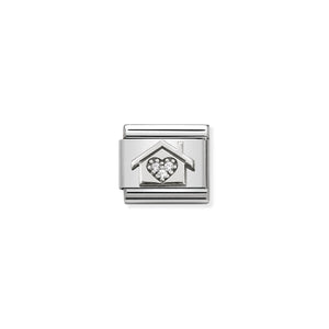 COMPOSABLE CLASSIC LINK 330311/11 HOME WITH HEART IN 925 SILVER