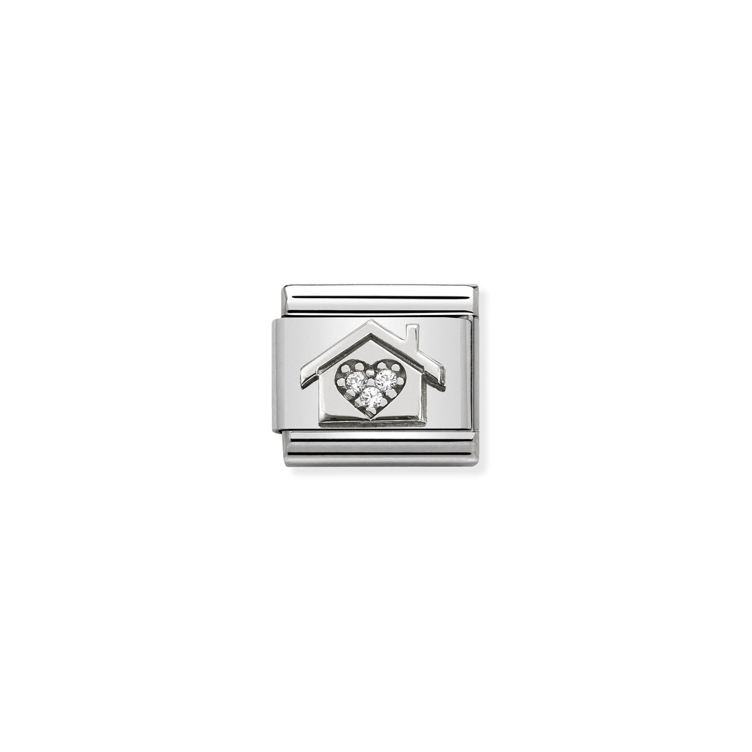 COMPOSABLE CLASSIC LINK 330311/11 HOME WITH HEART IN 925 SILVER