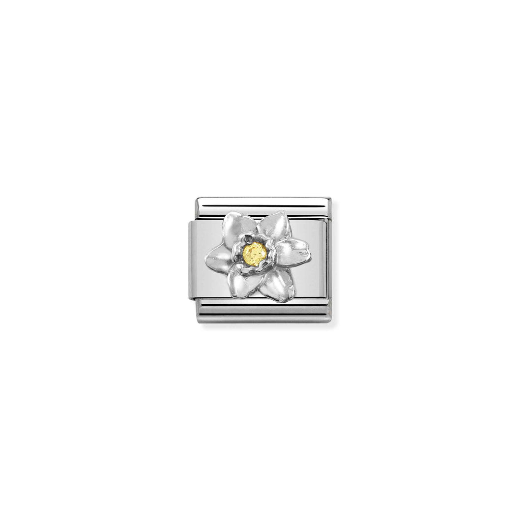 COMPOSABLE CLASSIC LINK 330311/14 DAFFODIL CZ IN SILVER