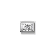 Load image into Gallery viewer, COMPOSABLE CLASSIC LINK 330316/07 MOM WITH WHITE CZ IN 925 SILVER
