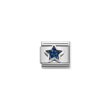Load image into Gallery viewer, COMPOSABLE CLASSIC LINK 330323/09 BLUE STAR IN SILVER WITH CZ
