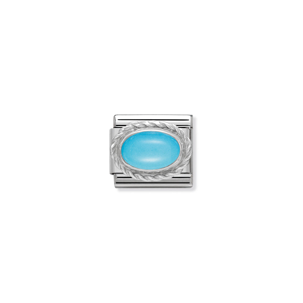 COMPOSABLE CLASSIC LINK 330503/06 TURQUOISE STONE IN 925 SILVER