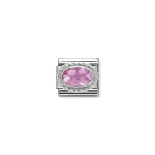 Load image into Gallery viewer, COMPOSABLE CLASSIC LINK 330604/003 FACETED PINK OVAL CZ IN 925 SILVER
