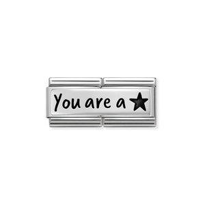 COMPOSABLE CLASSIC DOUBLE LINK 330710/30 YOU ARE A STAR IN 925 SILVER