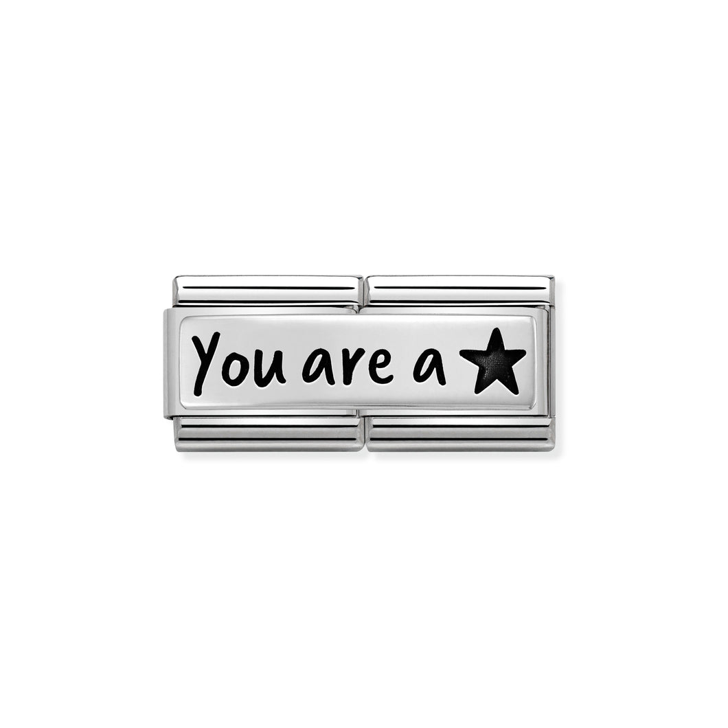 COMPOSABLE CLASSIC DOUBLE LINK 330710/30 YOU ARE A STAR IN 925 SILVER