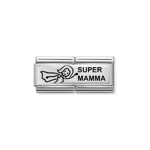 COMPOSABLE CLASSIC DOUBLE LINK 330710/37 SUPER MAMMA IN 925 SILVER
