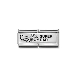 COMPOSABLE CLASSIC DOUBLE LINK 330710/39 SUPER DAD IN 925 SILVER