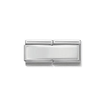 Load image into Gallery viewer, COMPOSABLE CLASSIC DOUBLE LINK 330710/01 SMOOTH ENGRAVABLE PLATE IN 925 SILVER
