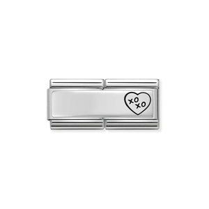 COMPOSABLE CLASSIC DOUBLE LINK 330710/15 XOXO HEART IN 925 SILVER
