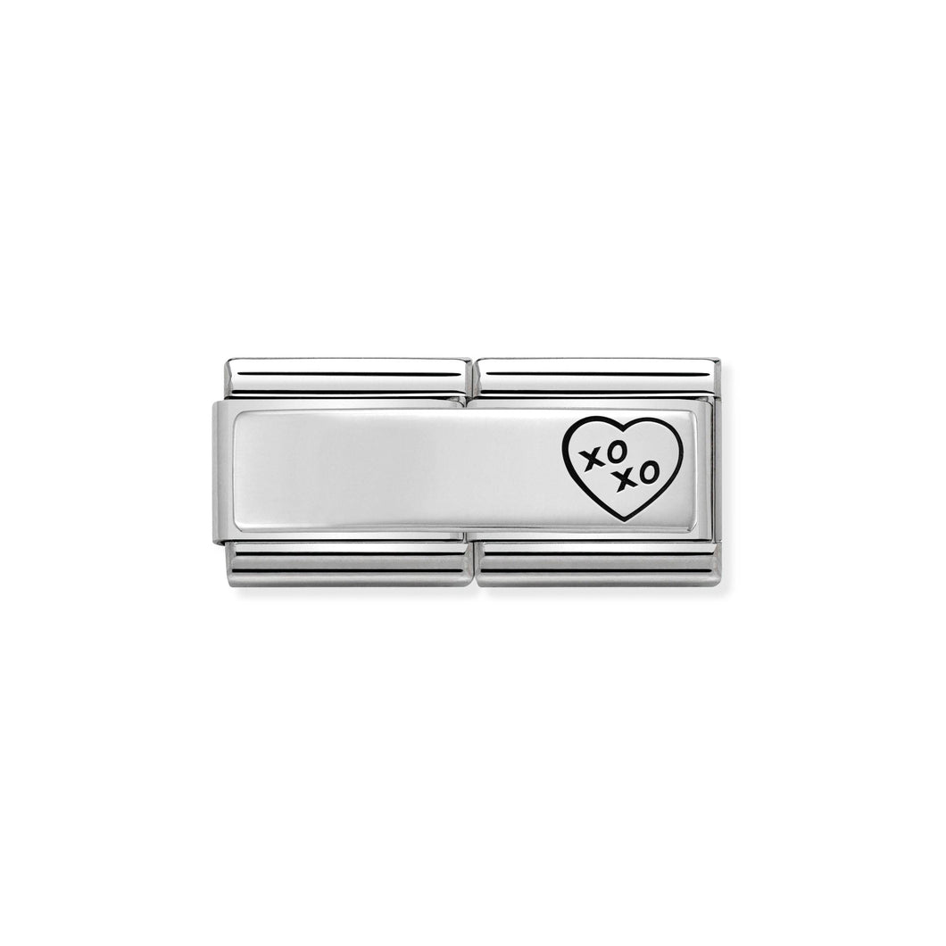 COMPOSABLE CLASSIC DOUBLE LINK 330710/15 XOXO HEART IN 925 SILVER