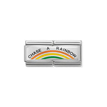 Load image into Gallery viewer, COMPOSABLE CLASSIC DOUBLE LINK 330721/02 CHASE A RAINBOW IN ENAMEL &amp; 925 SILVER

