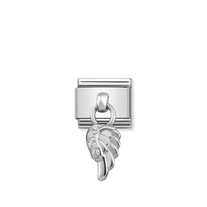 COMPOSABLE CLASSIC LINK 331800/06 WING CHARM WITH CZ & 925 SILVER