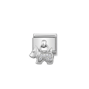 COMPOSABLE CLASSIC LINK 331800/09 DOG CHARM WITH CZ & 925 SILVER