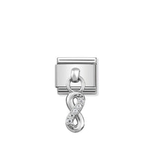 Load image into Gallery viewer, COMPOSABLE CLASSIC LINK 331800/10 INFINITY CHARM WITH CZ &amp; 925 SILVER
