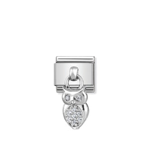 COMPOSABLE CLASSIC LINK 331800/12 OWL CHARM WITH CZ & 925 SILVER