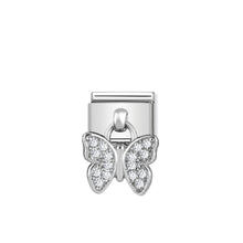 Load image into Gallery viewer, COMPOSABLE CLASSIC LINK 331800/16 BUTTERFLY CHARM WITH CZ &amp; 925 SILVER
