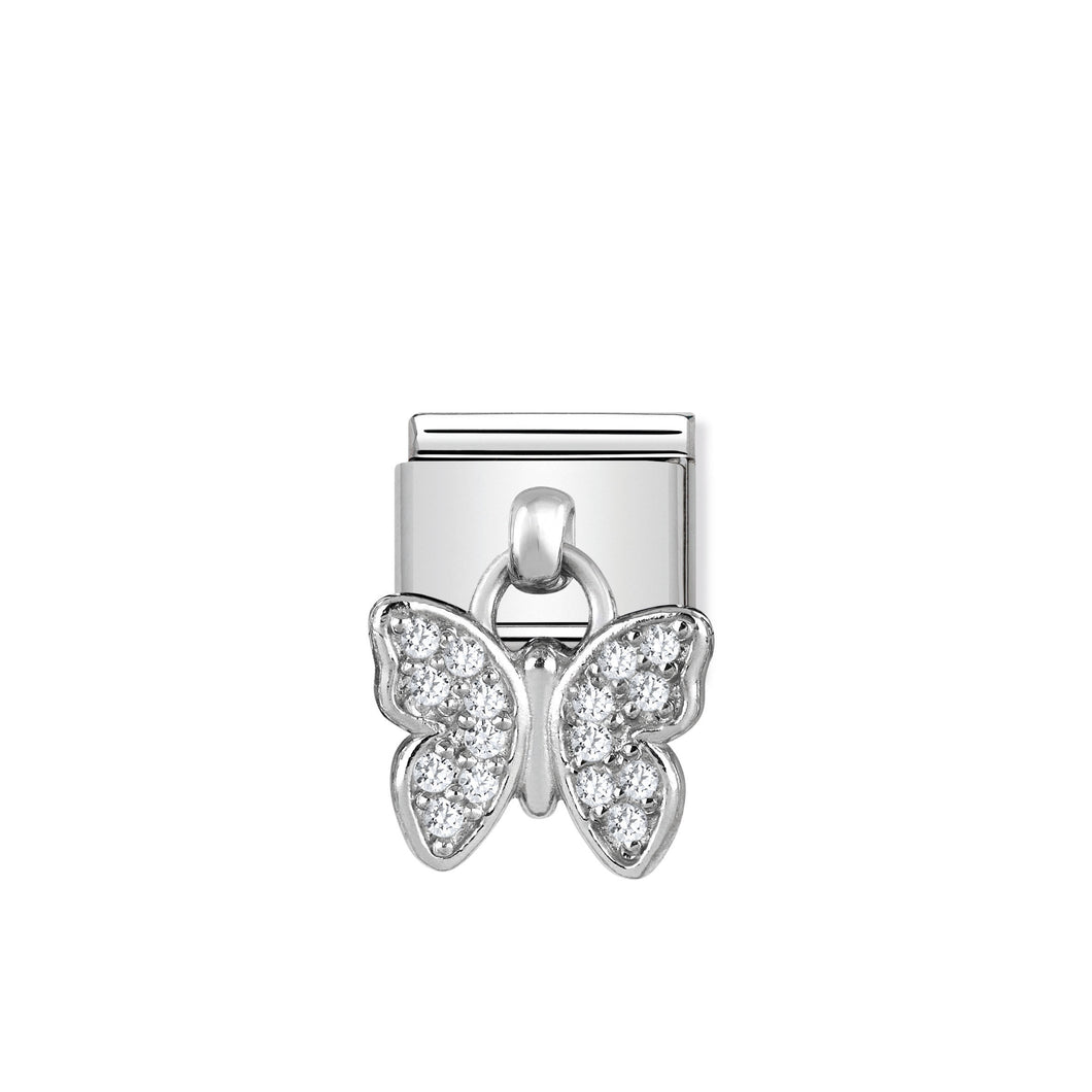COMPOSABLE CLASSIC LINK 331800/16 BUTTERFLY CHARM WITH CZ & 925 SILVER