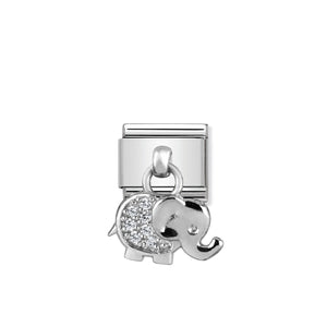 COMPOSABLE CLASSIC LINK 331800/17 ELEPHANT CHARM WITH CZ & 925 SILVER