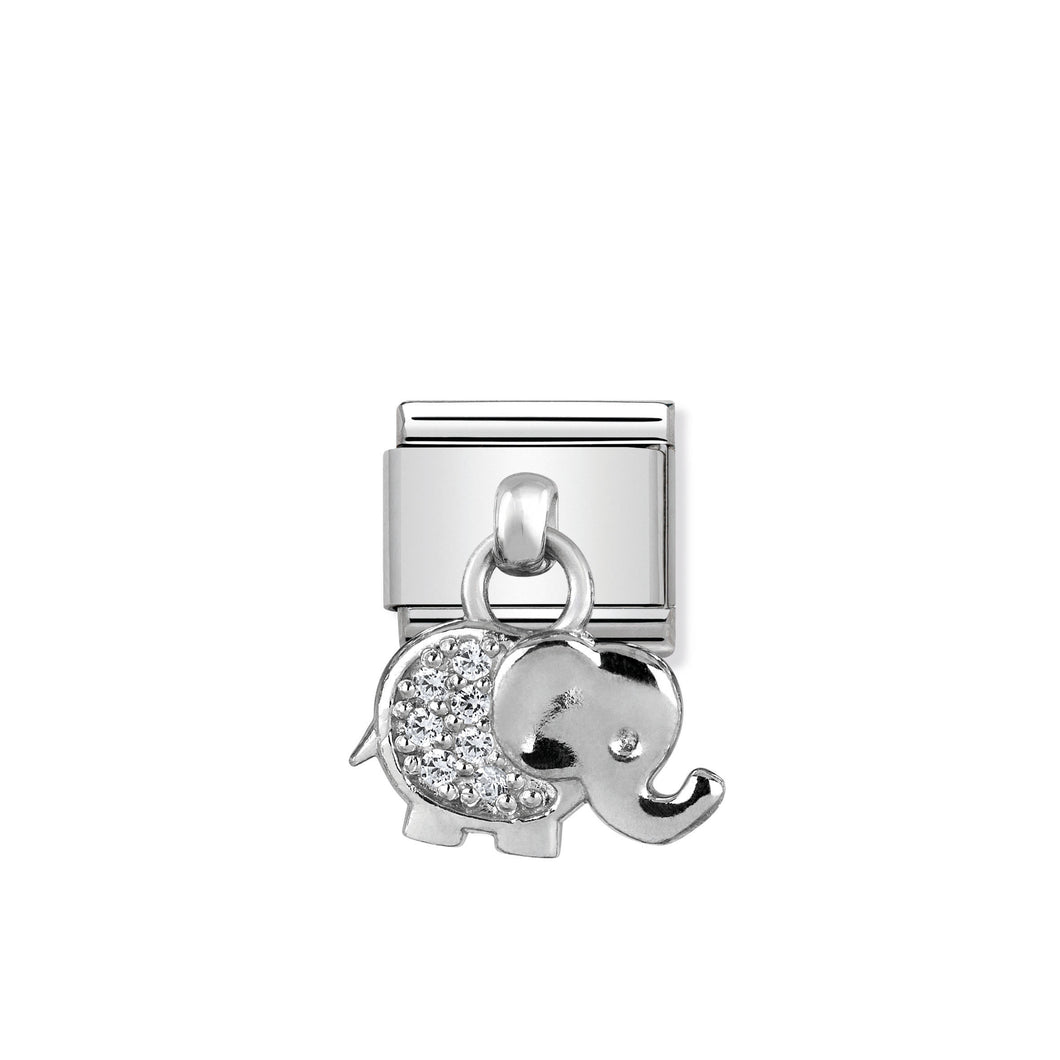 COMPOSABLE CLASSIC LINK 331800/17 ELEPHANT CHARM WITH CZ & 925 SILVER