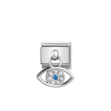 Load image into Gallery viewer, COMPOSABLE CLASSIC LINK 331800/22 GREEK EYE CHARM WITH CZ &amp; 925 SILVER
