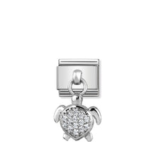 Load image into Gallery viewer, COMPOSABLE CLASSIC LINK 331800/24 SEA TURTLE CHARM WITH CZ &amp; 925 SILVER
