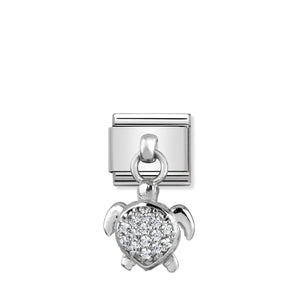 COMPOSABLE CLASSIC LINK 331800/24 SEA TURTLE CHARM WITH CZ & 925 SILVER