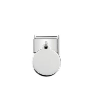 COMPOSABLE CLASSIC LINK 331801/01 ROUND PLATE CHARM IN 925 SILVER