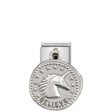 Load image into Gallery viewer, COMPOSABLE CLASSIC LINK 331804/02 BELIEVE WISHES CHARM IN 925 SILVER
