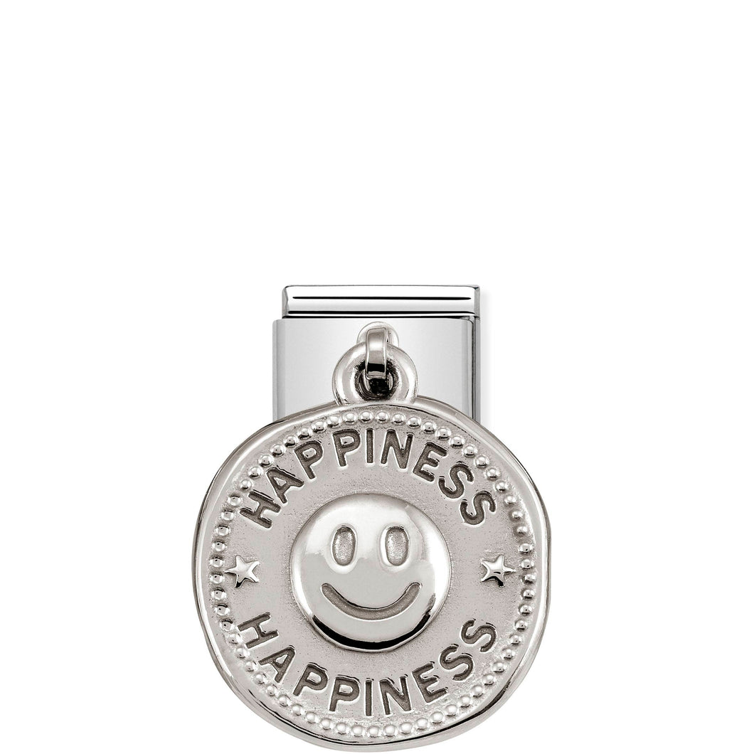 COMPOSABLE CLASSIC LINK 331804/05 HAPPINESS WISHES CHARM IN 925 SILVER