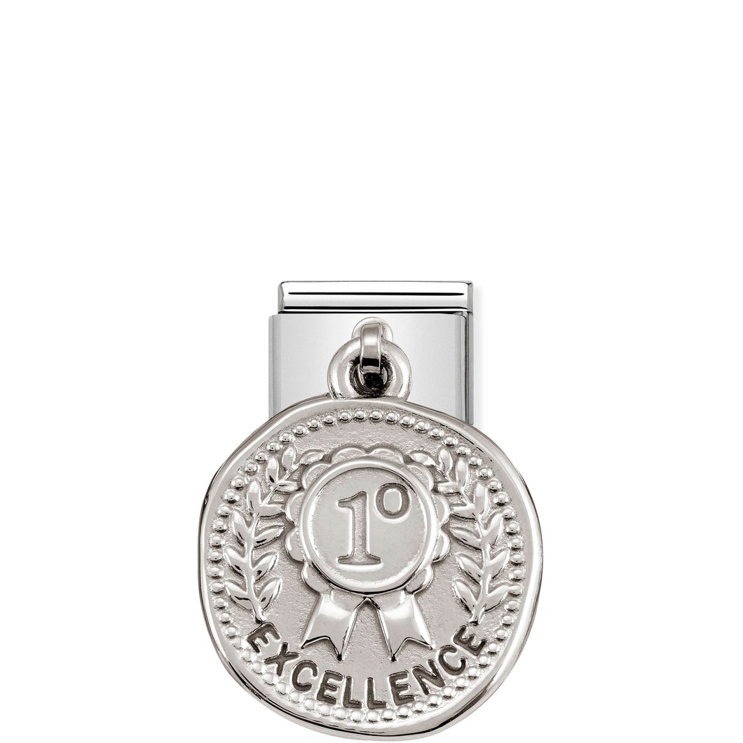 COMPOSABLE CLASSIC LINK 331804/15 EXCELLENCE WISHES CHARM IN 925 SILVER