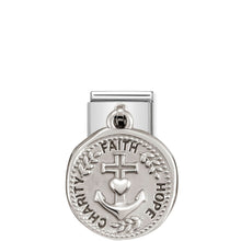 Load image into Gallery viewer, COMPOSABLE CLASSIC LINK 331804/18 CHARITY FAITH HOPE WISHES CHARM IN 925 SILVER
